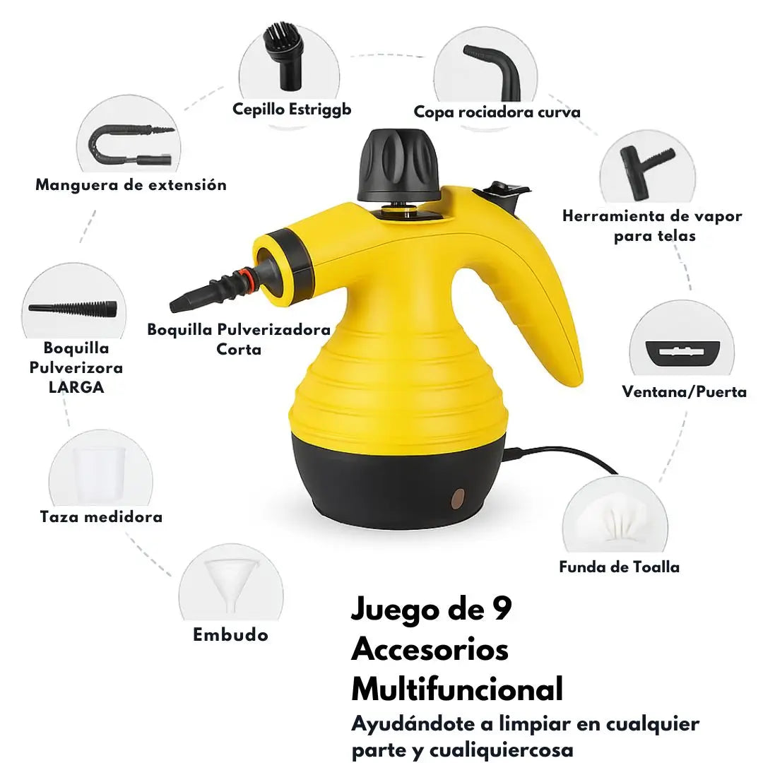 VapoClean Pro® Limpiador a vapor multiusos 9 en 1