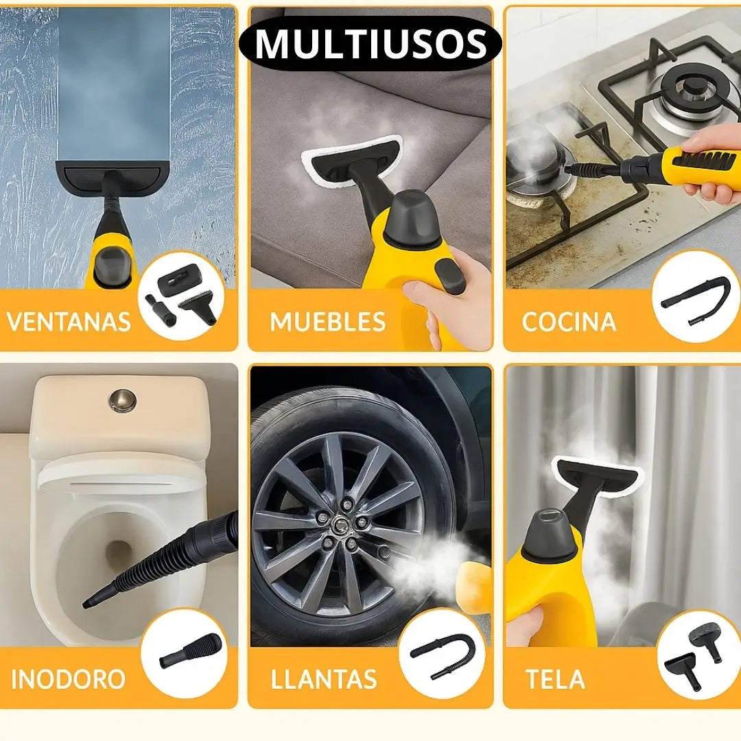 VapoClean Pro® Limpiador a vapor multiusos 9 en 1