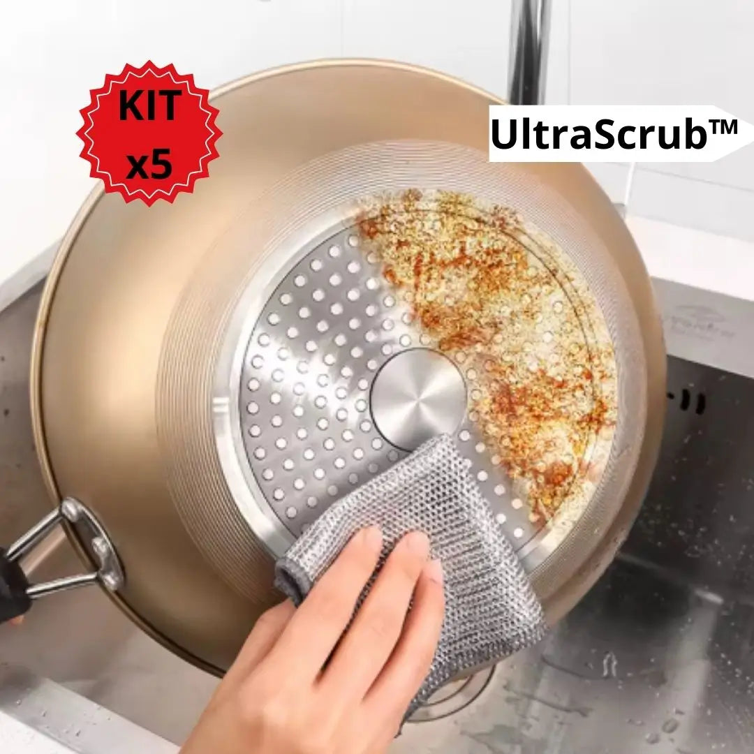 UltraScrub™ Paños Premium con Tecnología Antigrasa y Protección Antirayaduras 🎁 kit 5 paños 🎁