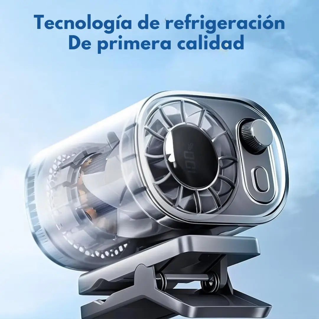 CoolCar™ Ventilador premium 360 con clip y pantalla led