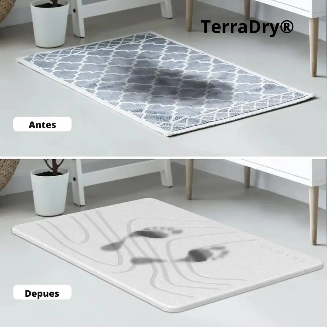 TerraDry® Manten tu baño seco y elegante