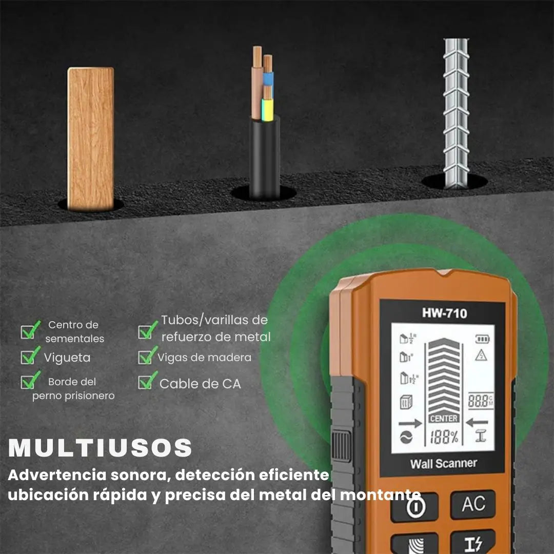 ScanSeguro™- El detector 5 en 1 que te muestra lo que la pared esconde