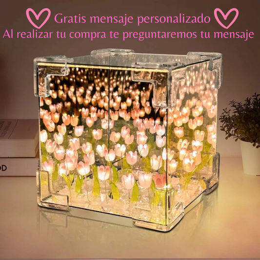 🌷✨ Lámpara de Tulipanes 💖Elige tu mensaje personalizado para tu personita especial💖