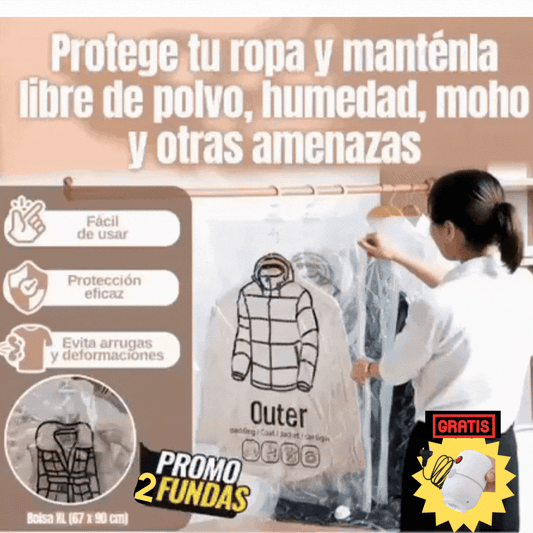 🎁Ultra combo Bolsas De Almacenamiento Al Vacio+ bomba automatica succionadora de aire🎁