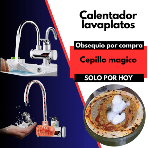 Combo lavafacil. 🎁Lleva tu calentador lavaplatos y te obsequiamos un cepillo magico🎁