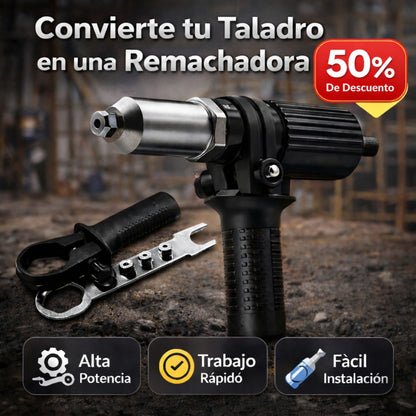 RivaPower™ – Adaptador Remachador para Taladro