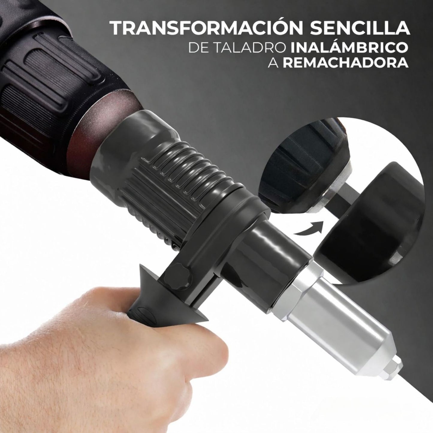 RivaPower™ – Adaptador Remachador para Taladro