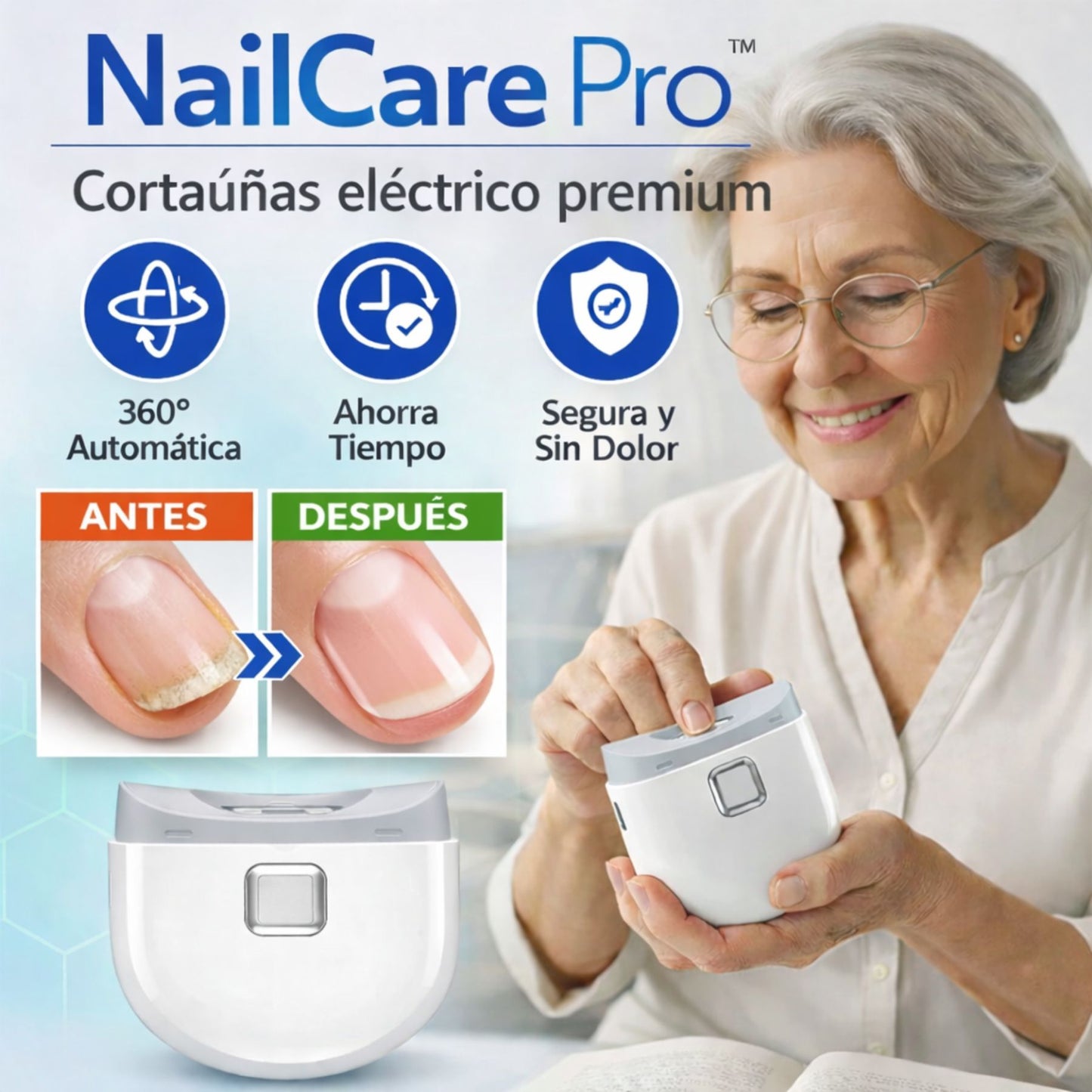 NailCare Pro™ Cortauñas Electrico Premium