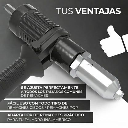 RivaPower™ – Adaptador Remachador para Taladro