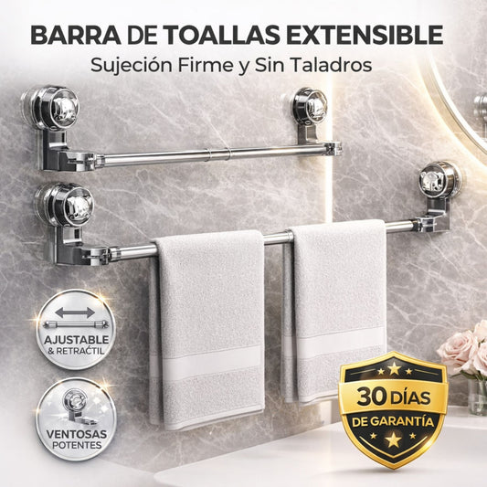 FixTowel Pro™ Toallero Extensible Con ventosa