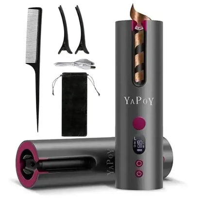 Curlify Pro™ – El Kit Completo para Rizos Perfectos: Rizador Automático + Pinzas  y Cepillo 🧖‍♀️