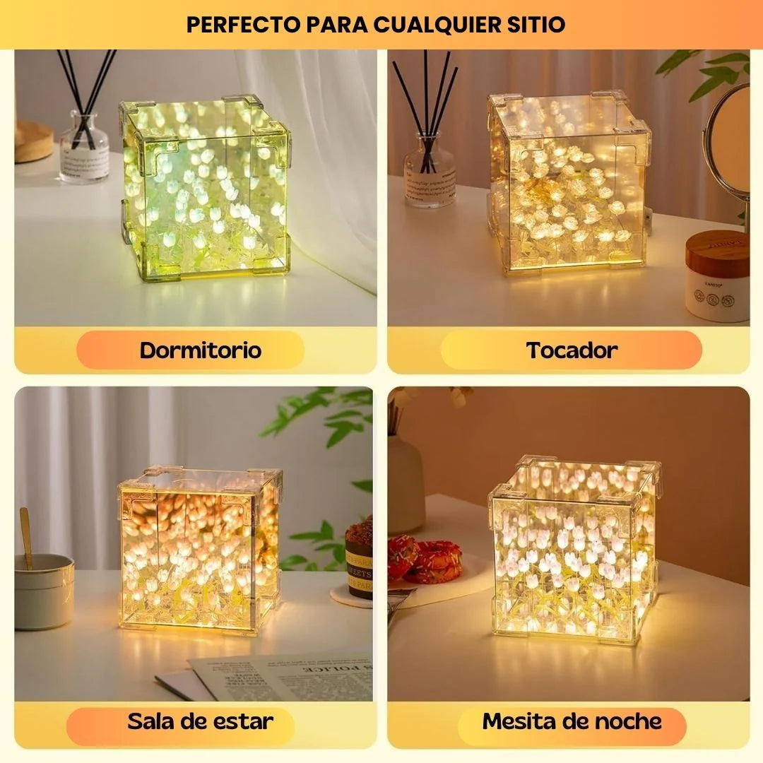 🌷✨ Lámpara de Tulipanes 💖Elige tu mensaje personalizado para tu personita especial💖